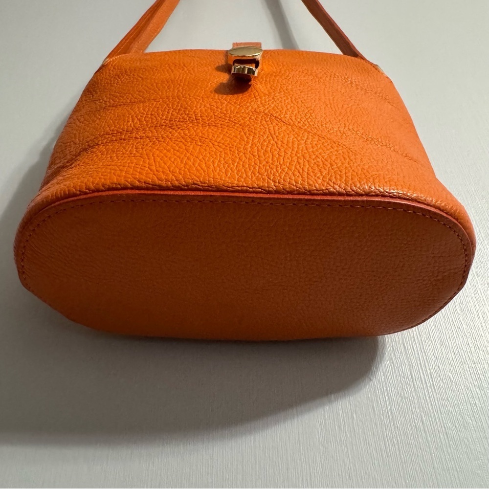 TANO Orange Italian Leather Crossbody Bag - Picture 8 of 15